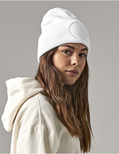 BEE-B446-Circular Patch Beanie